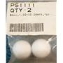 *LOT OF 2* WALLACE AND TIERNAN P51111 TEFLON BALL, 1" 50-65 DIAMETER, FOR CHLOR