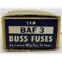 BUSS FUSES BAF3 (BOX OF 10) P/N: 107610 FAST ACTING FUSE