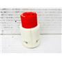 RED AND WHITE NEMA L2-20 FEMALE POWER PLUG, 20A 250V 3 PHASE