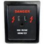 DANGER HIGH VOLTAGE DURING TEST RECEPTACLE