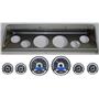 66 67 Nova Silver Dash Carrier Panel w/ Dakota Digital VHX Universal 6 Gauge