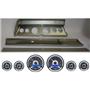 67 Chevelle Silver Dash Carrier Panel w/ Dakota Digital VHX Universal 6 Gauge