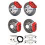 59-64 Impala 4 Wheel Wilwood Disc Brake Kit 11" Rotor Red Caliper