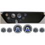 67 GTO Black Dash Carrier Panel w/ Dakota Digital VHX Universal 6 Gauge