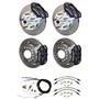70-73 Mustang Wilwood 4 Wheel Disc Brake Kit 11" Rotors Black Caliper