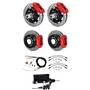 Wilwood 55-57 Bel Air Manual 4 Wheel Disc Brake Kit 12" Plain Rotor Red Caliper