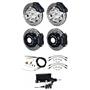 Wilwood 65-69 Mustang Manual 4 Wheel Disc Big Brake Kit 12" Drill Black Caliper