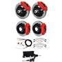 Wilwood 64-72 Chevelle 4 Wheel Manual Disc Big Brake Kit 13" Drilled Rotor Red