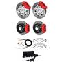 Wilwood 64-72 Chevelle Manual 4 Wheel Disc Big Brake Kit 12" Drilled Red Caliper