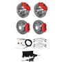 Wilwood 70-78 Camaro 4 Wheel Man Disc Brake Kit Plain Rotor Red Caliper
