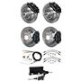 Wilwood 73-77 El Camino 4 Wheel Manual Disc Brake Kit Plain Rotor Black Caliper