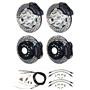 Wilwood 59-64 Impala 4 Wheel Disc Big Brake Kit 12" Drilled Rotor Black Caliper