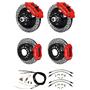 Wilwood 70-78 Camaro 4 Wheel Disc Brake Kit Drilled Rotor Red Caliper