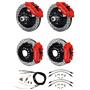 Wilwood 64-72 Chevelle El Co 4 Wheel Disc Big Brake Kit 13" Drilled Red Caliper