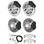 Wilwood 65-68 Impala 4 Wheel Disc Big Brake Kit 12" Plain Rotor Black Caliper