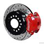 Wilwood Rear Disc Brake Kit Ford 9" Small Bearing w/ 2.50" Offset Drilled Red