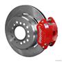 Wilwood Rear Disc Brake Kit Ford 9" Big Bearing w/ 2.36" Offset Plain Rotor Red