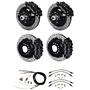 Wilwood 73-77 El Camino 4 Wheel Disc Brake Kit 13" Drilled Rotor Black Caliper
