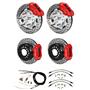 Wilwood 73-77 El Camino 4 Wheel Disc Brake Kit 12" Drilled Rotor Red Caliper