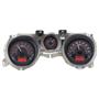 Dakota Digital 71-73 Ford Mustang Analog Gauges Carbon Fiber Red VHX-71F-MUS-C-R