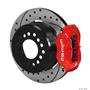 Wilwood 64-74 Chevy 10/12 Bolt Rear Disc Brake Kit  Drilled Red Stagg Caliper