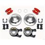 Wilwood Rear Disc Brake Kit 12" Chevy 10/12 Bolt w/ 2.81" Offset Plain Stagg Red