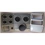 84-87 Chevy Truck Silver Dash Carrier w/Auto Meter Cobalt Gauges