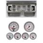 80-86 Ford Truck Silver Dash Carrier w/ Auto Meter 3-3/8" Ultra-Lite II Gauges