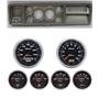 73-79 Ford Truck Silver Dash Carrier w/ Auto Meter 3-3/8" Cobalt Gauges