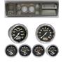 73-79 Ford Truck Silver Dash Carrier w/ Auto Meter Carbon Fiber Electric Gauges