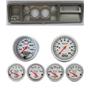 73-79 Ford Truck Silver Dash Carrier w/ Auto Meter Ultra-Lite Electric Gauges