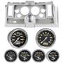 69 Camaro Silver Dash Carrier w/Auto Meter Carbon 5" Gauges