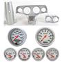 57 Bel Air Silver Dash Carrier w/Auto Meter Ultra Lite Electric Gauges