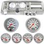 68 Chevelle Silver Dash Carrier 5" Ultra Lite Electric Gauges w/ Astro