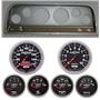 65-66 Chevy Truck Silver Dash Carrier w/ Auto Meter Sport Comp II Gauges