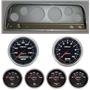 64 Chevy Truck Silver Dash Carrier w/ Auto Meter Cobalt Gauges