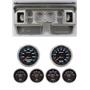 80-86 Ford Truck Silver Dash Carrier w/ Auto Meter 3-3/8" Cobalt Gauges