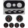 65 Nova Black Dash Carrier w/ Auto Meter Sport Comp Electric Gauges