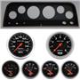 65-66 Chevy Truck Black Dash Carrier w/ Auto Meter Sport Comp Electric Gauges