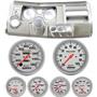 69 Chevelle Silver Dash Carrier 5" Ultra Lite Mechanical Gauges w/ Astro