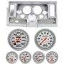 69-76 Nova Silver Dash Carrier w/Auto Meter Ultra Lite Mechanical 5" Gauges