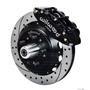 NEW WILWOOD FULL FRONT DISC BRAKE KIT, 13" DRILLED ROTORS, BLACK SUPERLITE 6 PISTON CALIPERS, PADS,