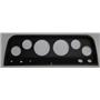 64-66 Chevy Truck Black Dash Carrier Panel for 3-3/8", 2-1/16" Gauges