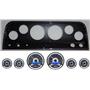 64-66 Chevy Truck Carbon Dash Carrier w/ Dakota Digital VHX Universal 6 Gauge