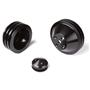 CVF Racing Stealth Black Chevy Small Block Pulley Kit V-Belt, LWP 3V