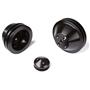 CVF Racing Stealth Black Chevy Small Block Pulley Kit V-Belt, LWP 2V