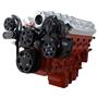 CVF Racing Black Diamond Chevy LS Mid Mount Serpentine Kit - Power Steering & Alternator
