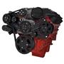 CVF Racing Stealth Black Chevy LSA and LS9 Serpentine Kit - AC & Alternator