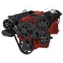 Black Serpentine System for SBC 283-350-400 - AC, Power Steering & Alternator - All Inclusive