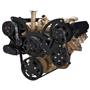 Stealth Black Serpentine System for Oldsmobile 350-455 - AC, Power Steering & Alternator